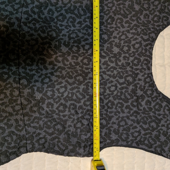 LOFT Black and Charcoal Leopard-Print Fit & Flare Dress - Picture 5 of 7